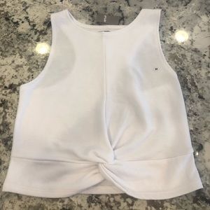 White Aeire razor back tank